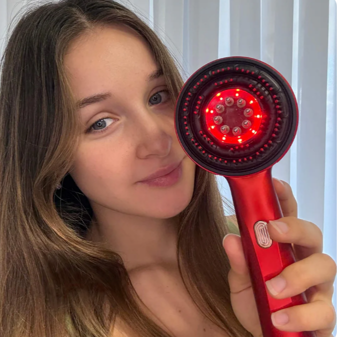 Glowix Light Therapy Scalp Massager for Hair Loss & Oil Applicator