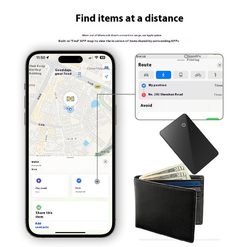 Find My-Compatible Tracking Card | Track Your Wallet, Bag or Belongings Instantly