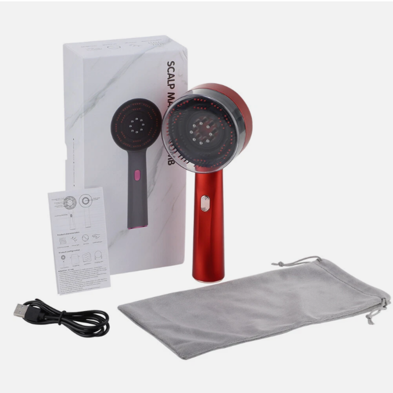 Glowix Light Therapy Scalp Massager for Hair Loss & Oil Applicator