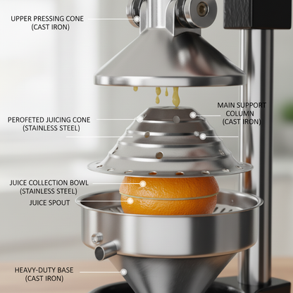Cast Iron Juicer - Make Fresh Healthy Juice At Home