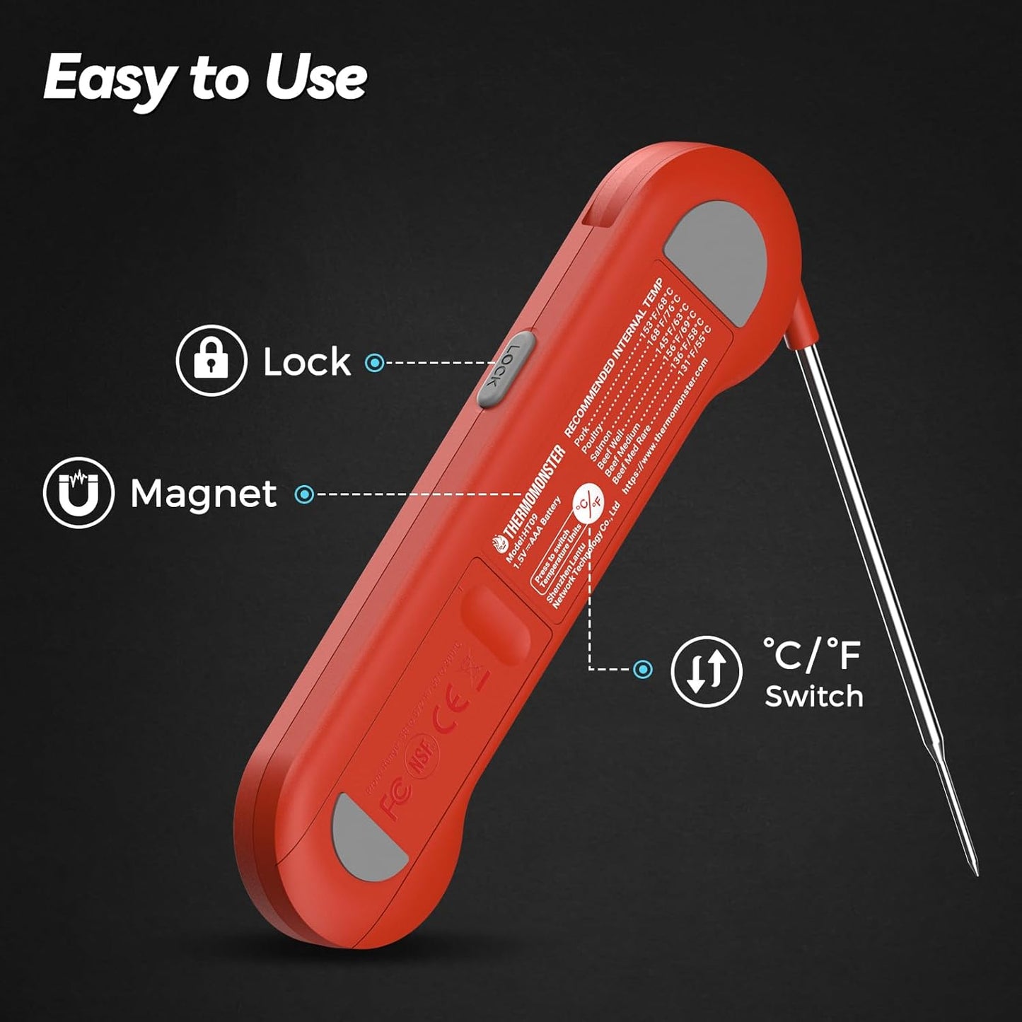 Instant Read Digital Meat Thermometer