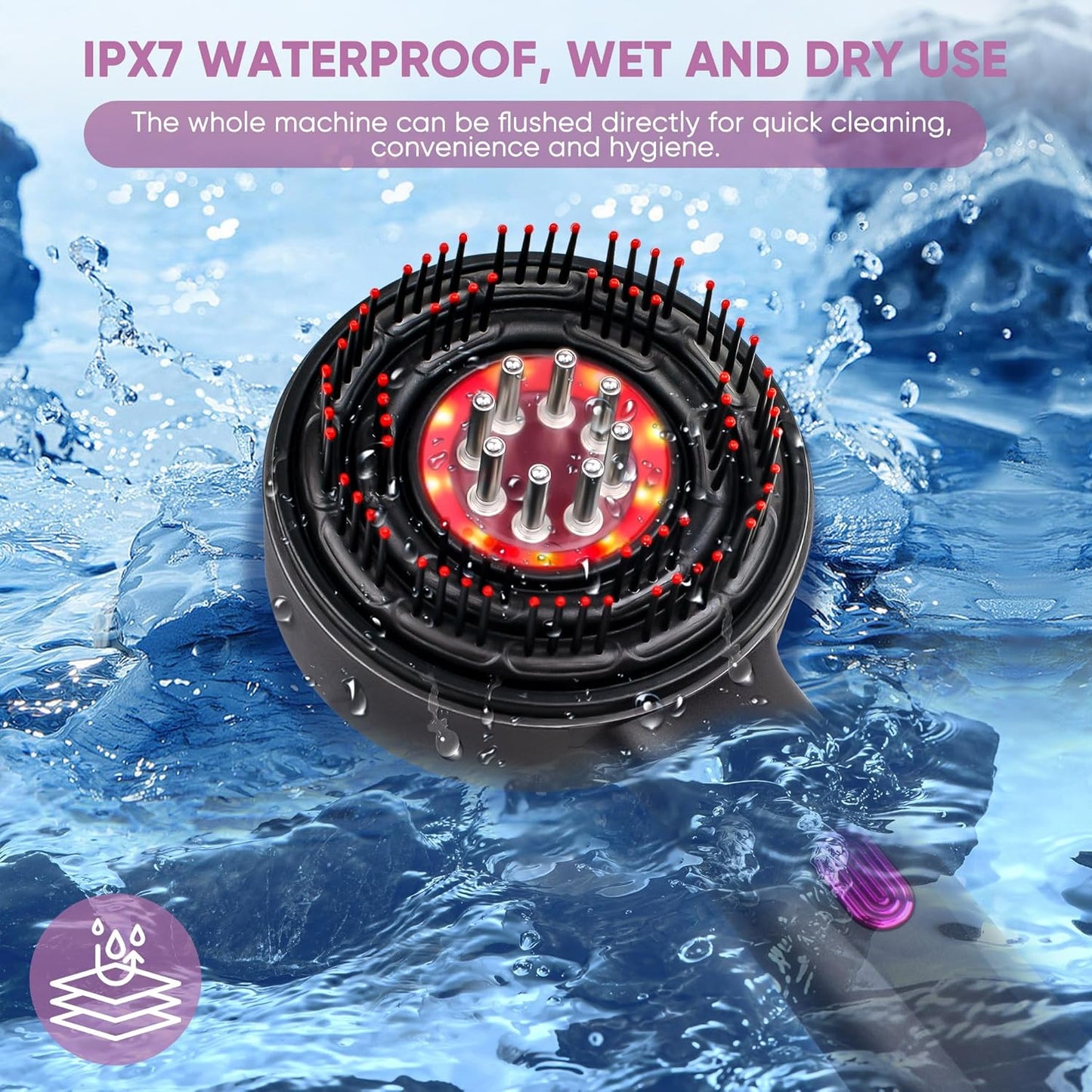 Glowix Light Therapy Scalp Massager for Hair Loss & Oil Applicator